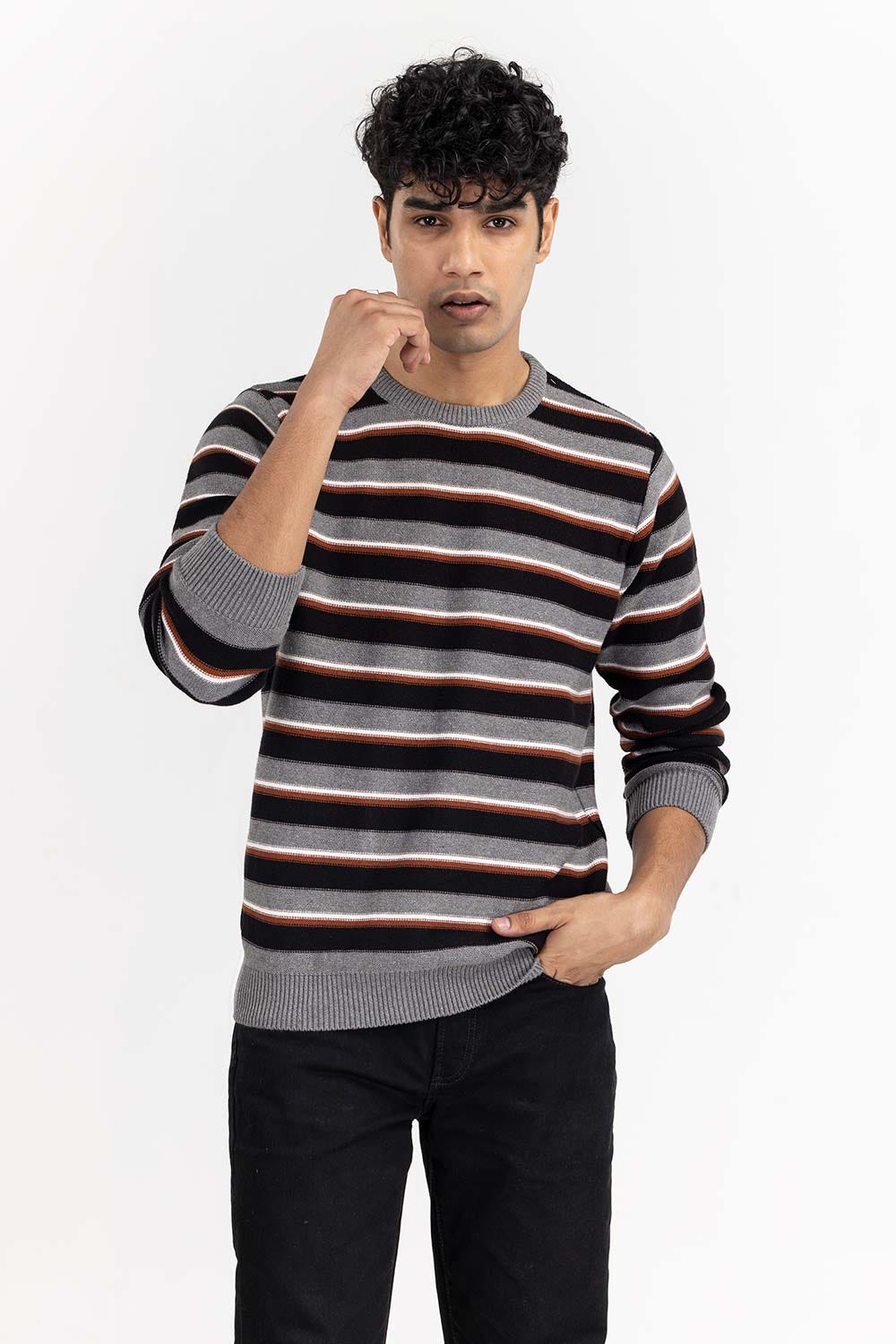 Multi Color Striped Sweater SWT-FFSCN22-190