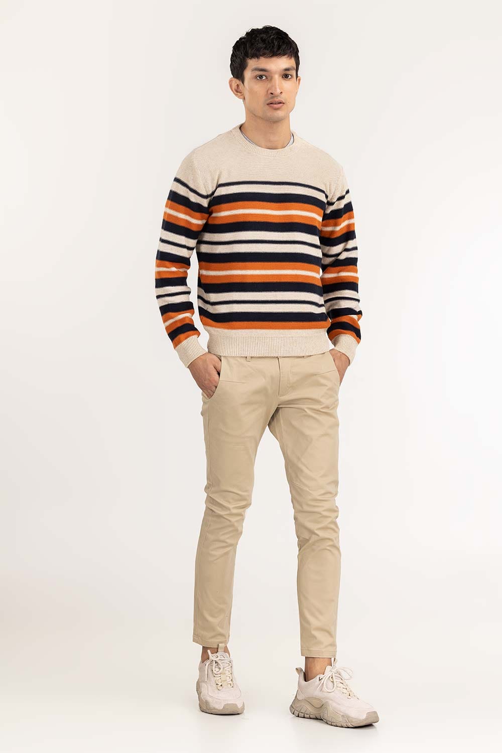 Multi Color Striped Sweater SWT-FFSCN22-193