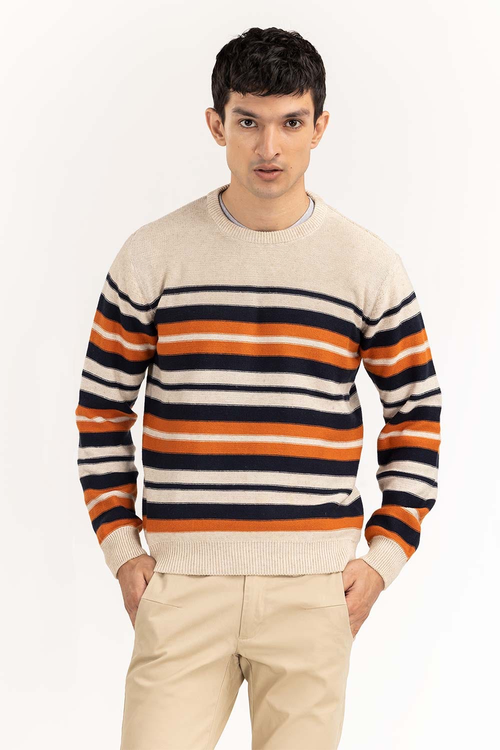 Multi Color Striped Sweater SWT-FFSCN22-193
