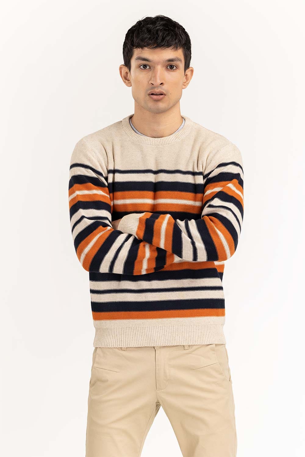 Multi Color Striped Sweater SWT-FFSCN22-193