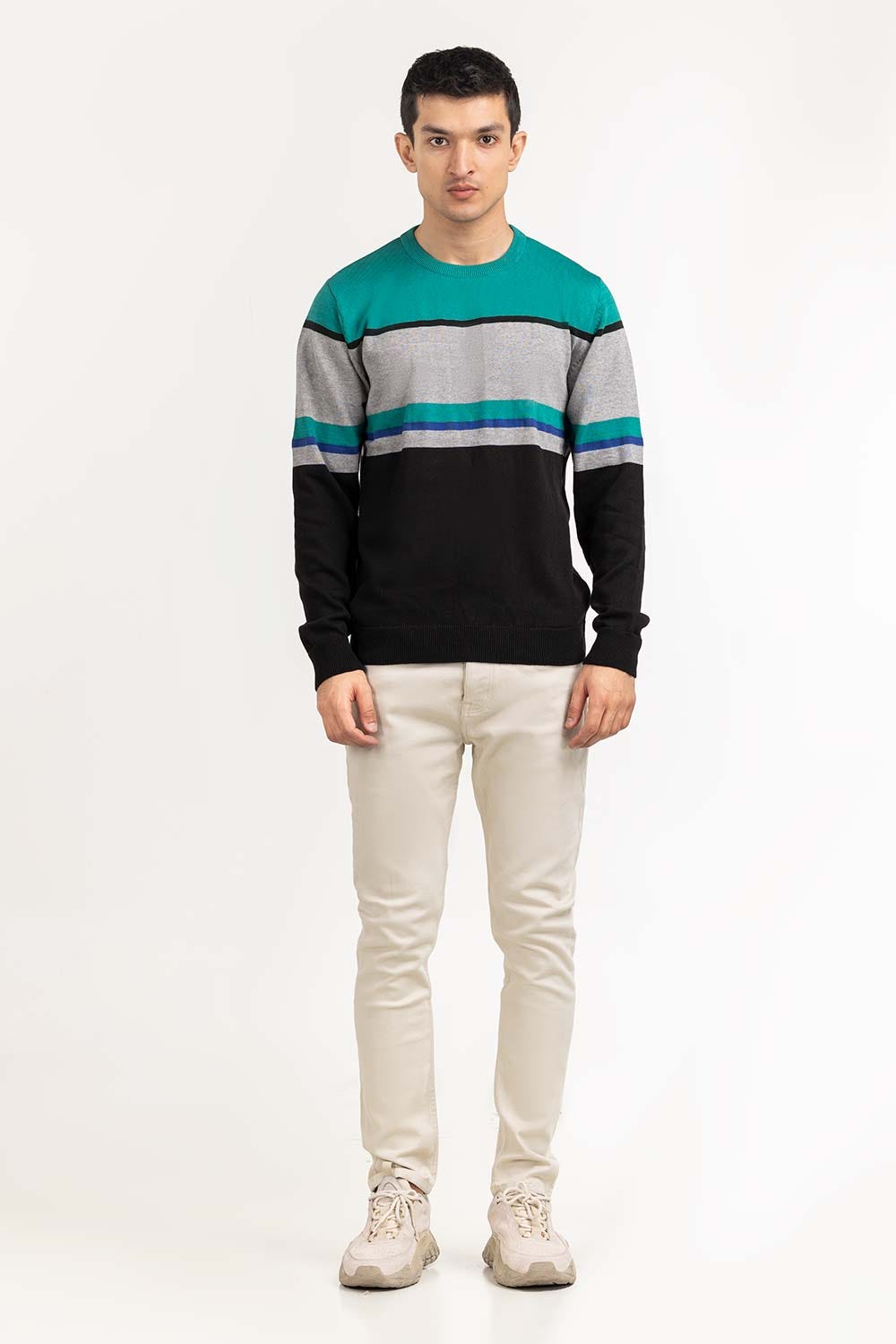 Multi Color Striped Sweater SWT-FFSHN22-195
