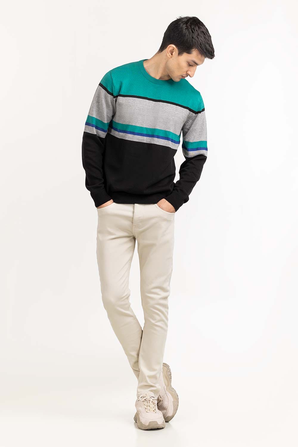 Multi Color Striped Sweater SWT-FFSHN22-195