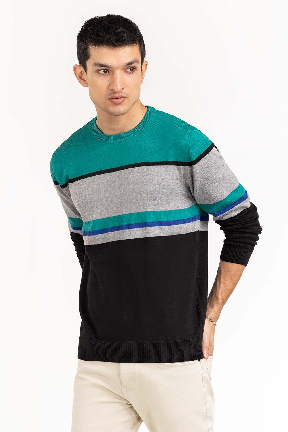 Multi Color Striped Sweater SWT-FFSHN22-195