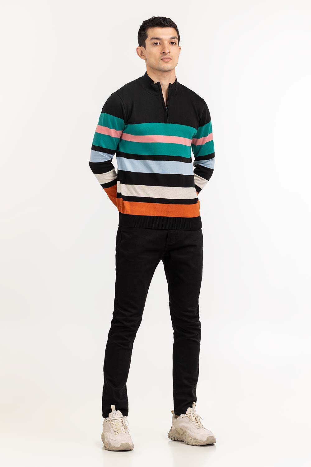 Multi Color Striped Sweater SWT-FFSMNZ22-192