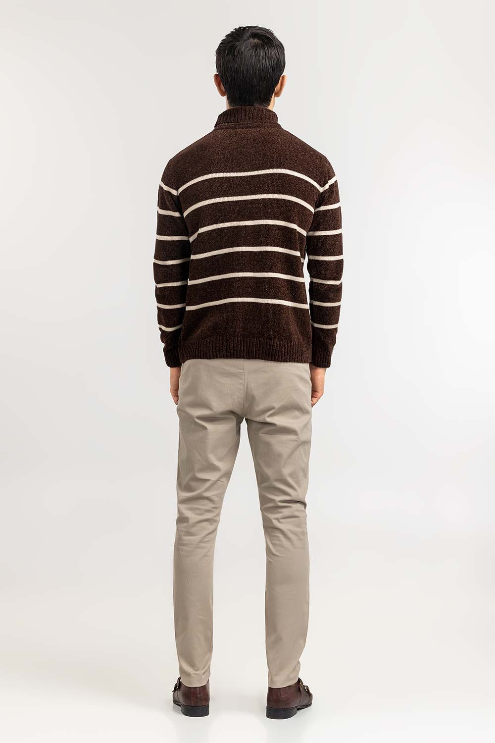 Multi Color Striped Turtle Neck Sweater SWT-FFSTN22-208-1