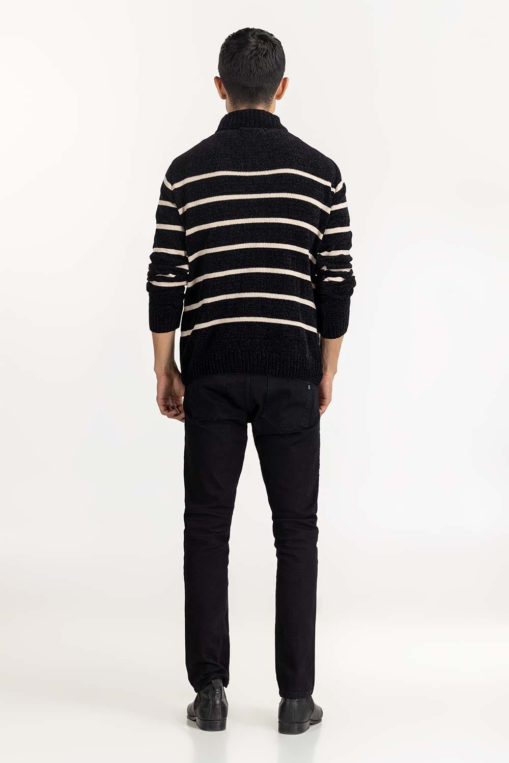 Multi Color Striper chenille Turtle Neck Sweater SWT-FFSTN22-208-2