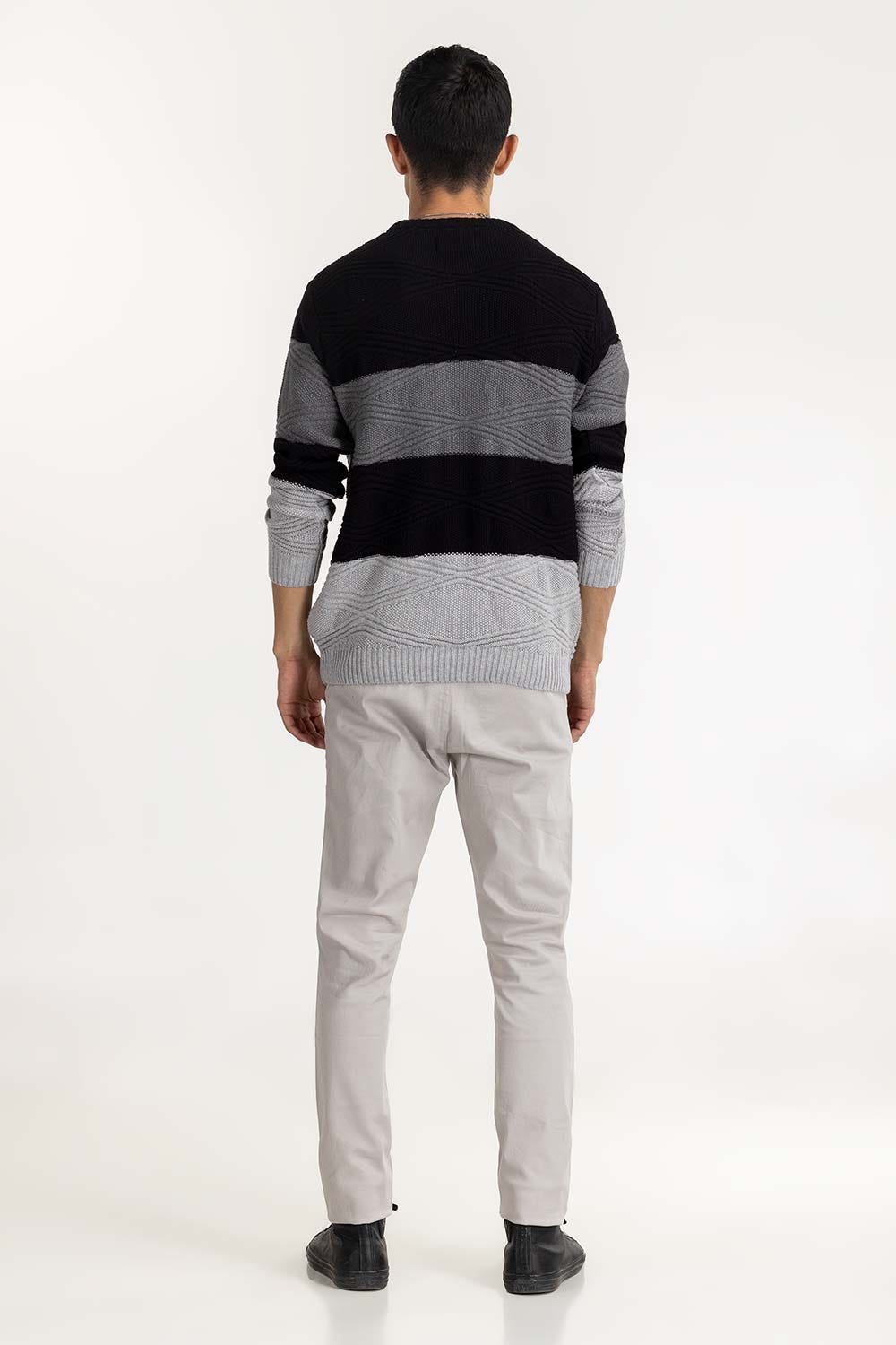 Multi Color Striper Crew Neck Sweater SWT-FFSMNZ22-212