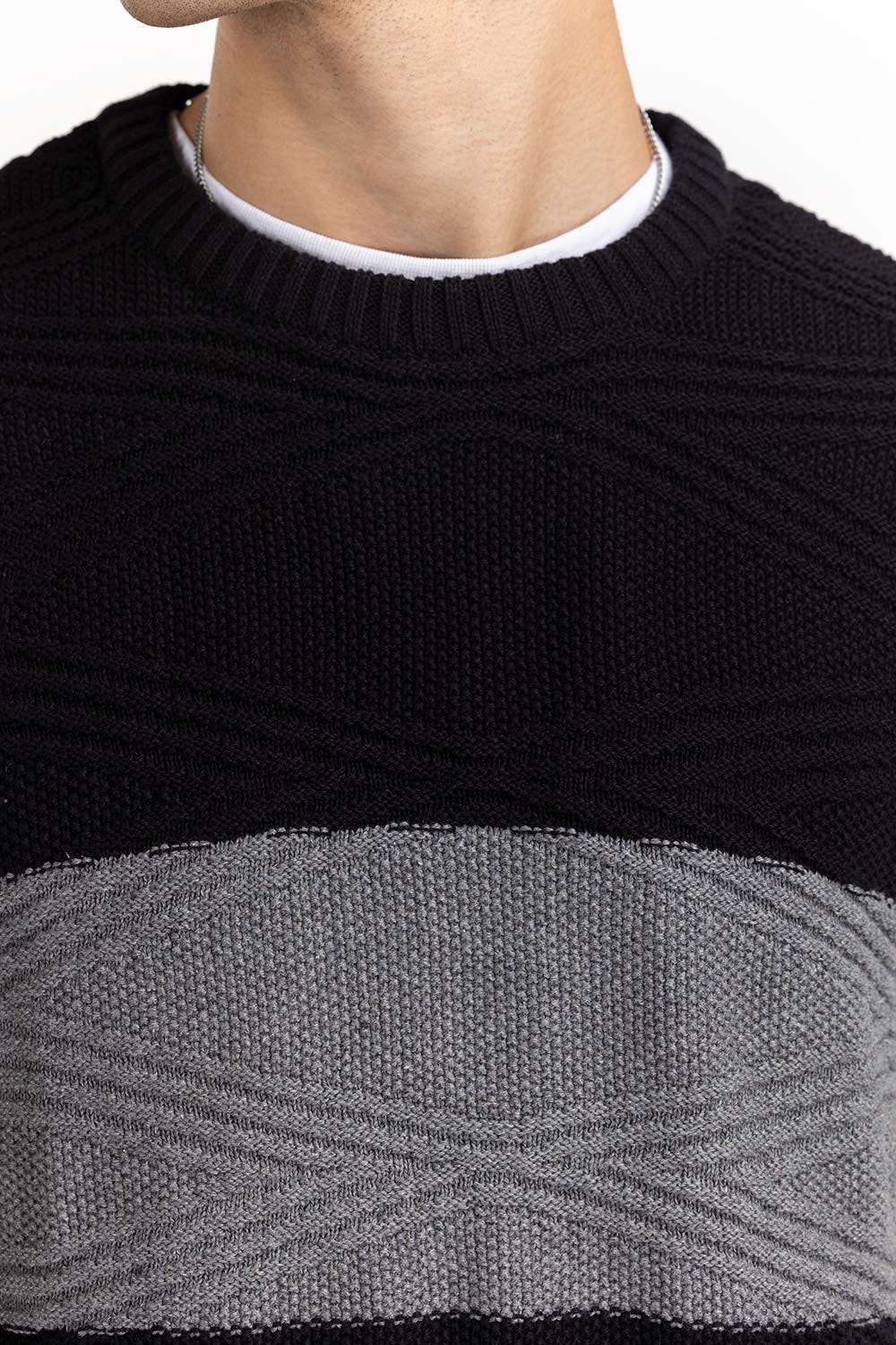 Multi Color Striper Crew Neck Sweater SWT-FFSMNZ22-212