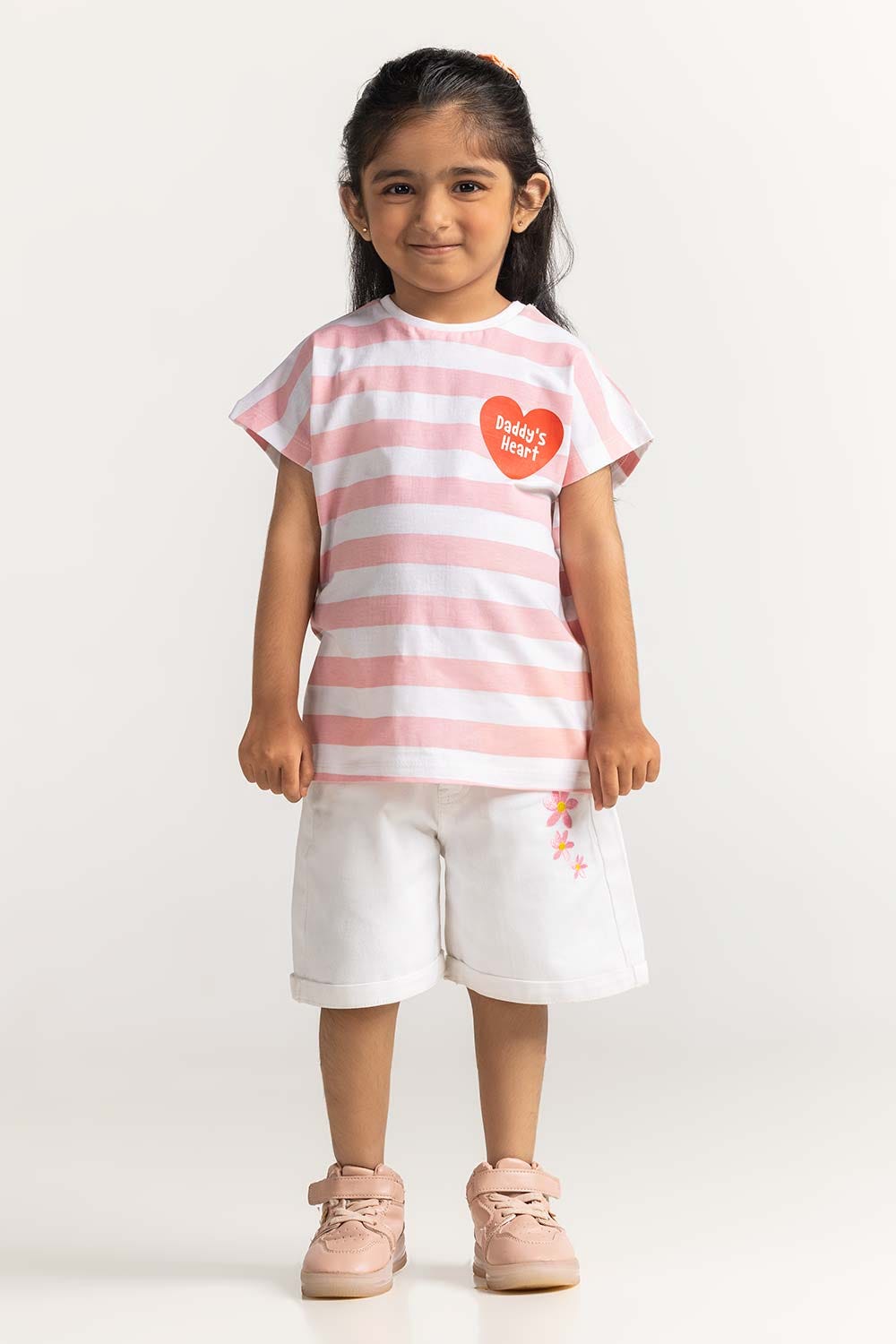 Multi Color Toddler Girl Knit Printed Tee TG-TS-SS24-023