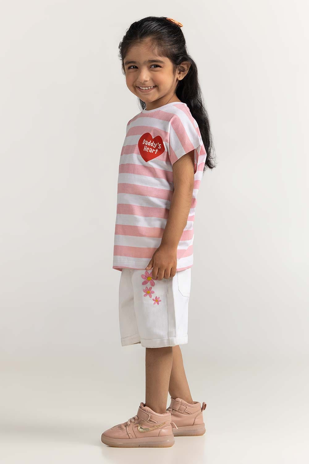 Multi Color Toddler Girl Knit Printed Tee TG-TS-SS24-023