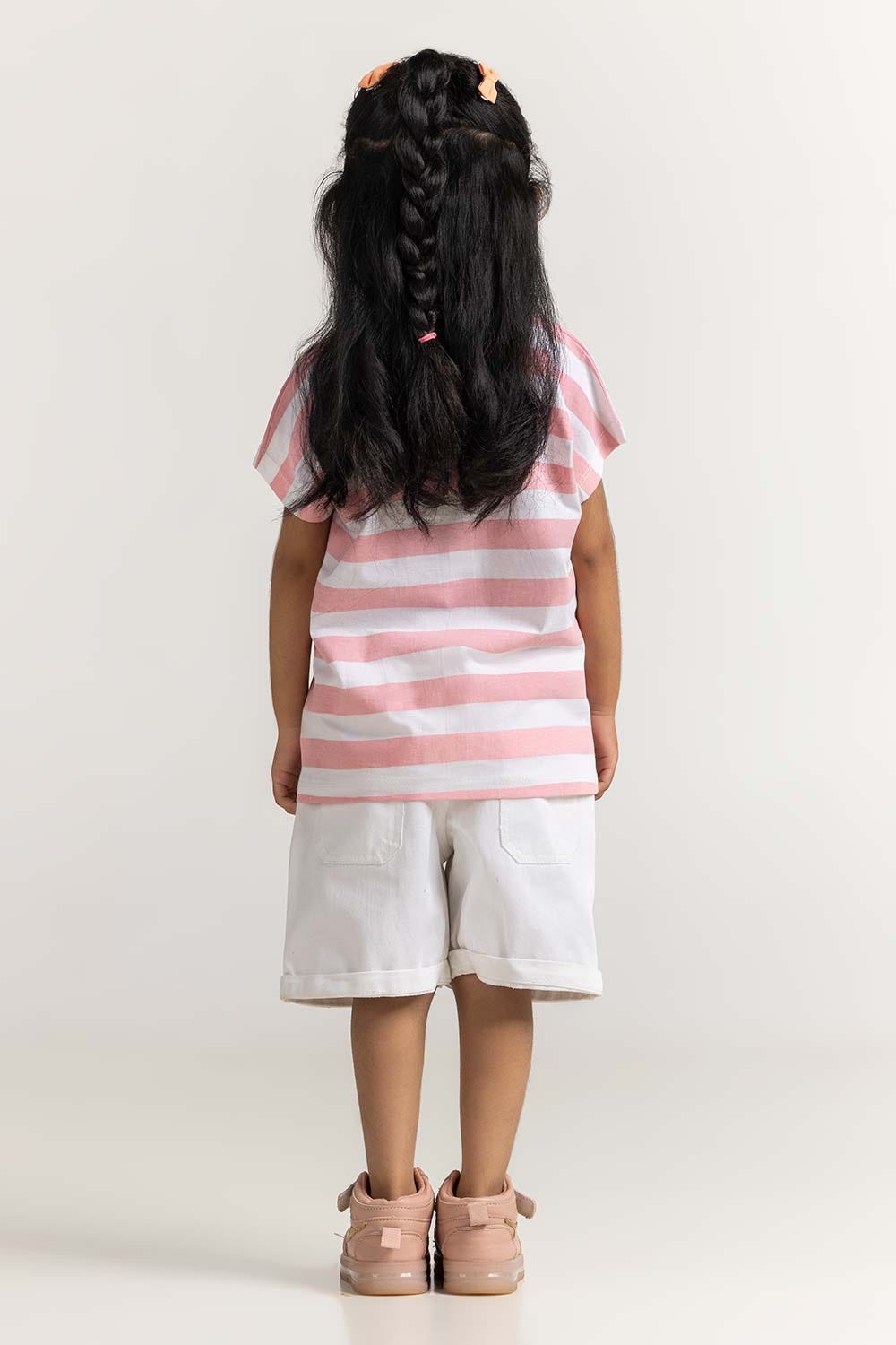 Multi Color Toddler Girl Knit Printed Tee TG-TS-SS24-023