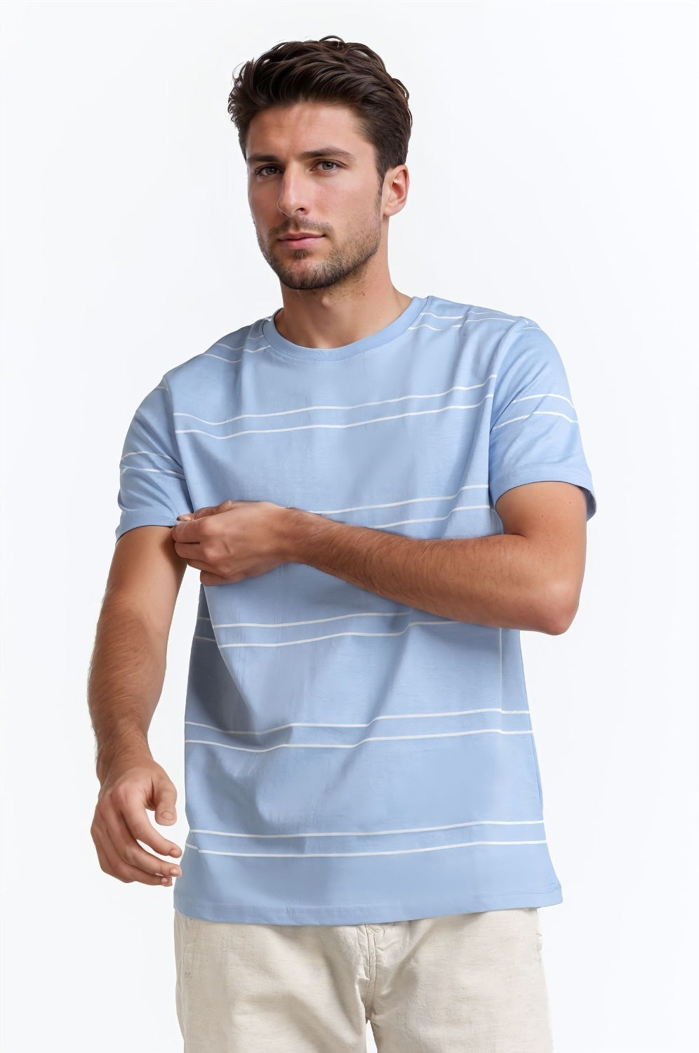 Multi Color Twin Striped Tee TS-CNSJ24-199