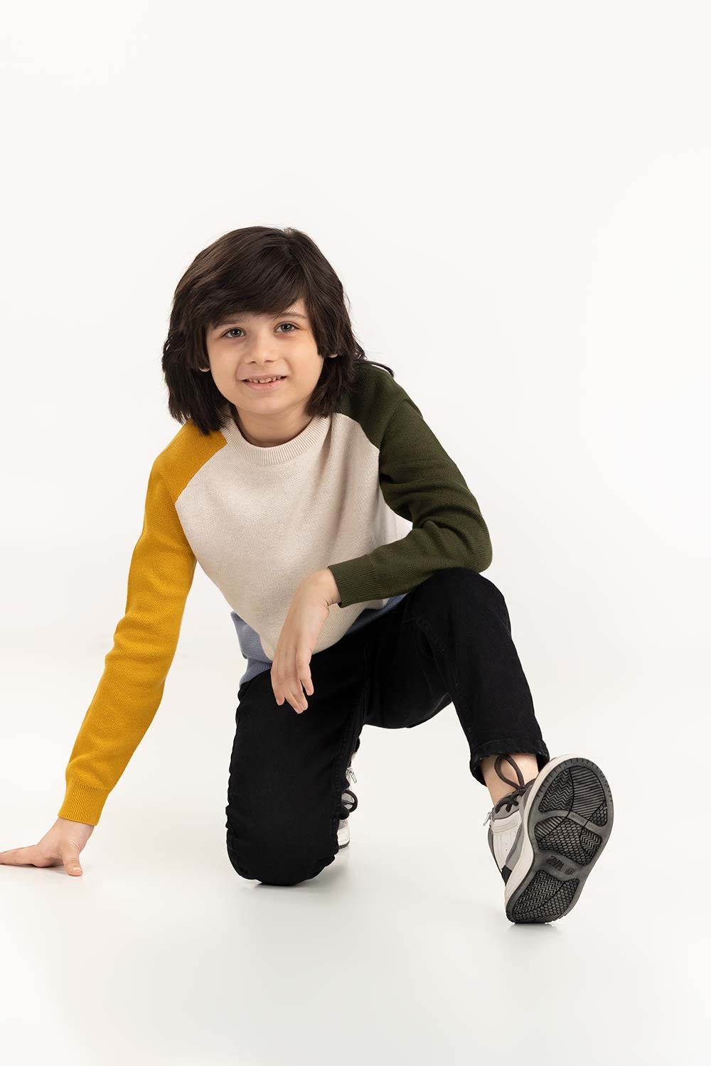Junior Boy Multi Knit Sweater 224-311-031