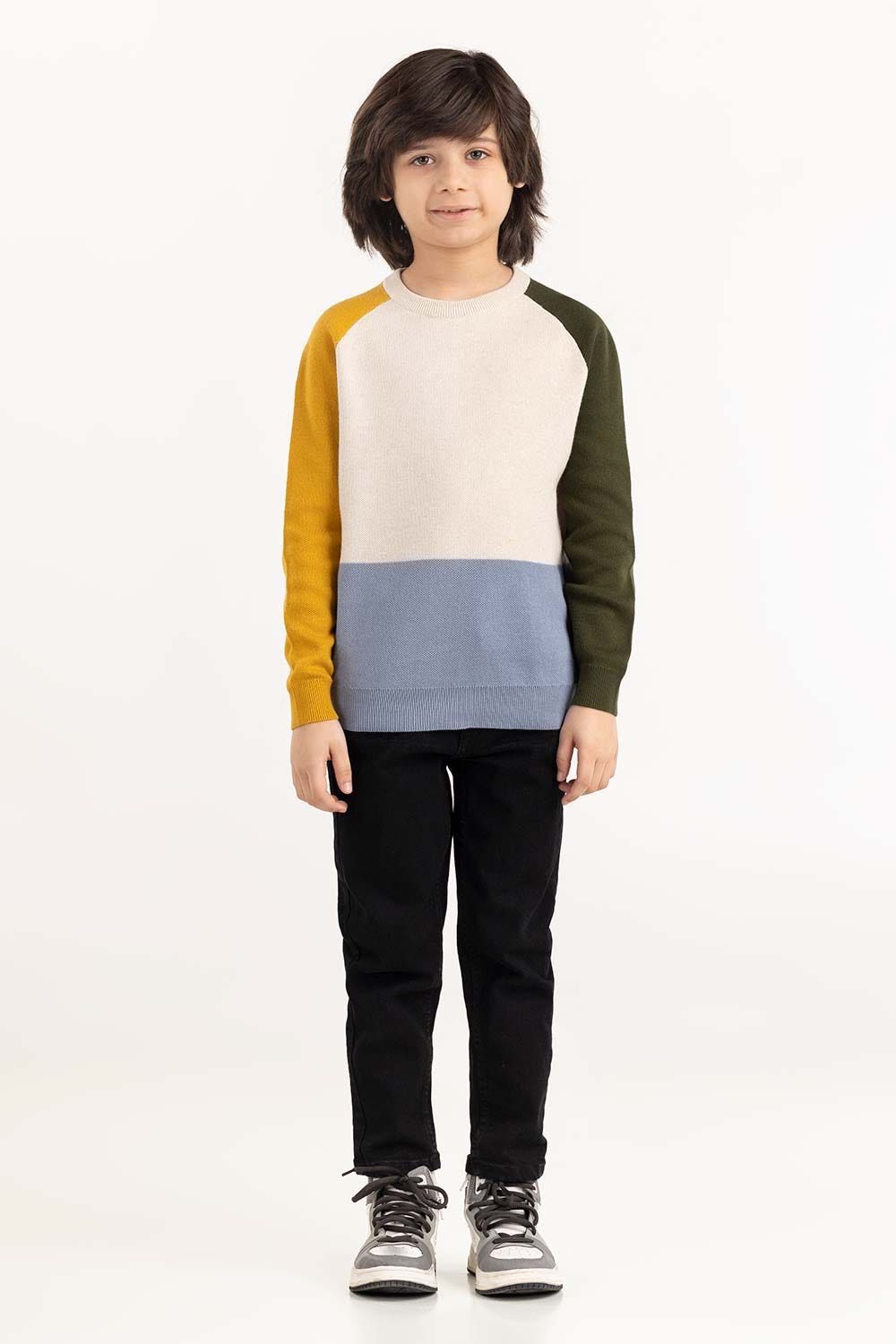 Junior Boy Multi Knit Sweater 224-311-031