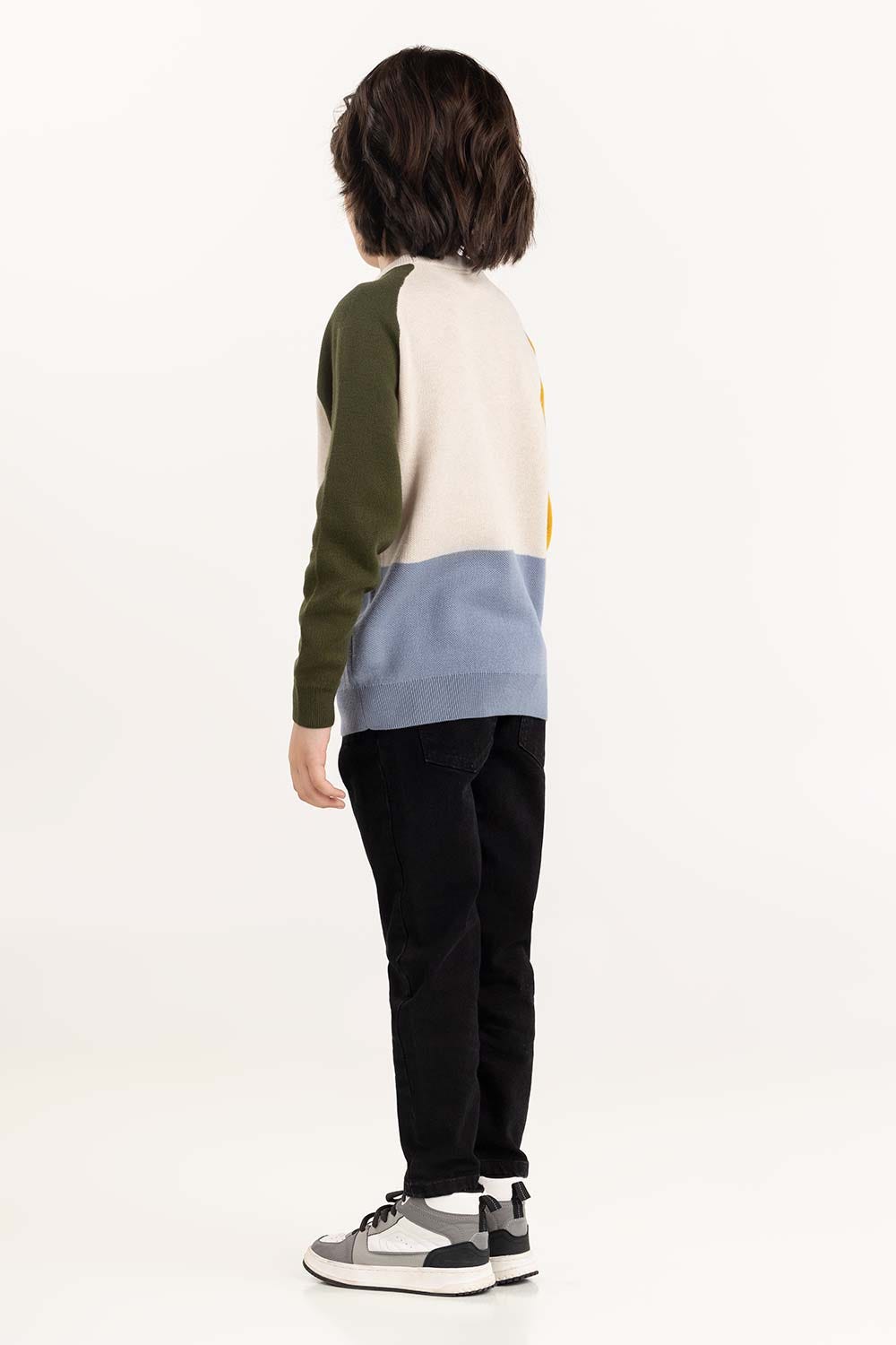 Junior Boy Multi Knit Sweater 224-311-031