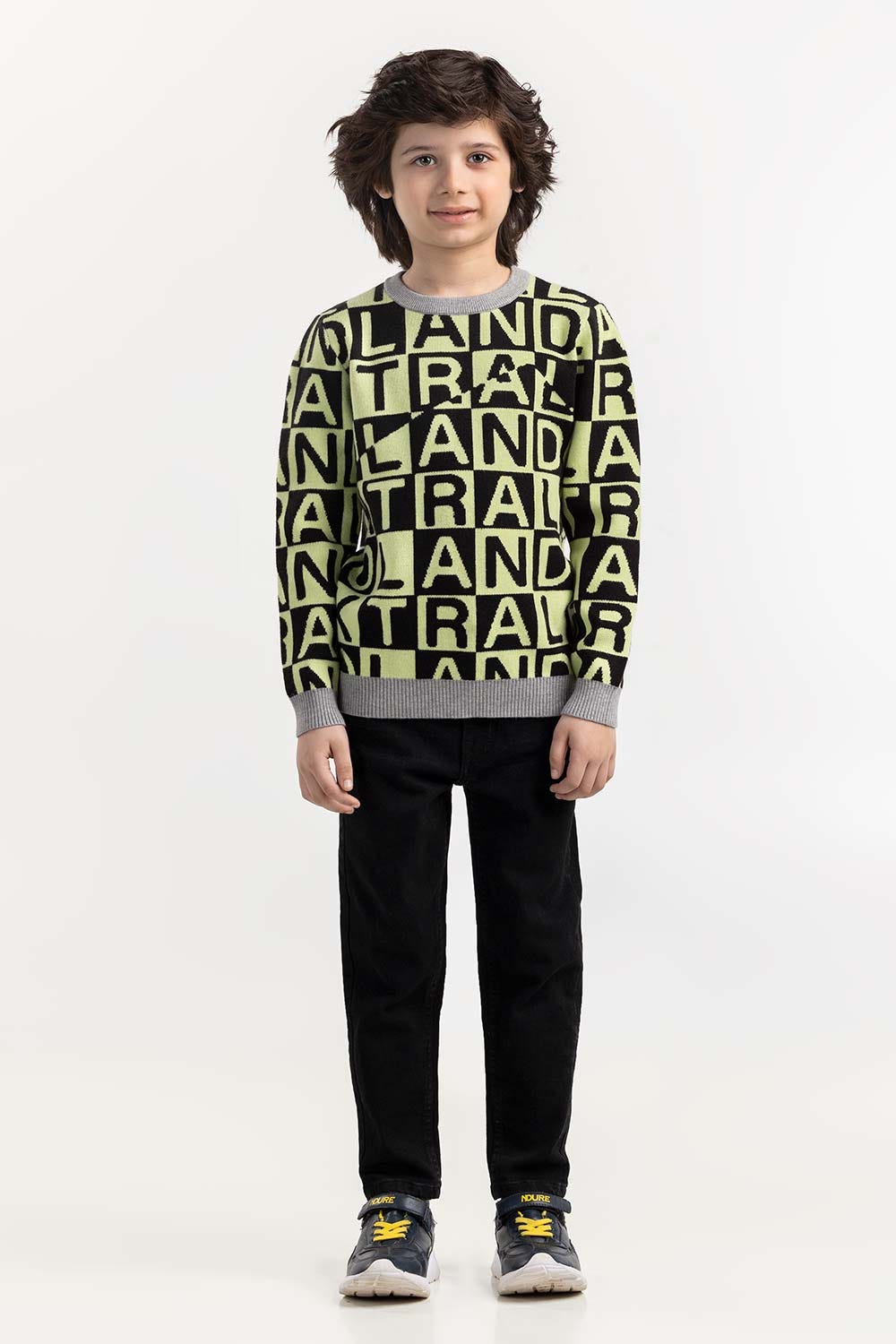 Junior Boy Multi Knit Sweater 224-311-036