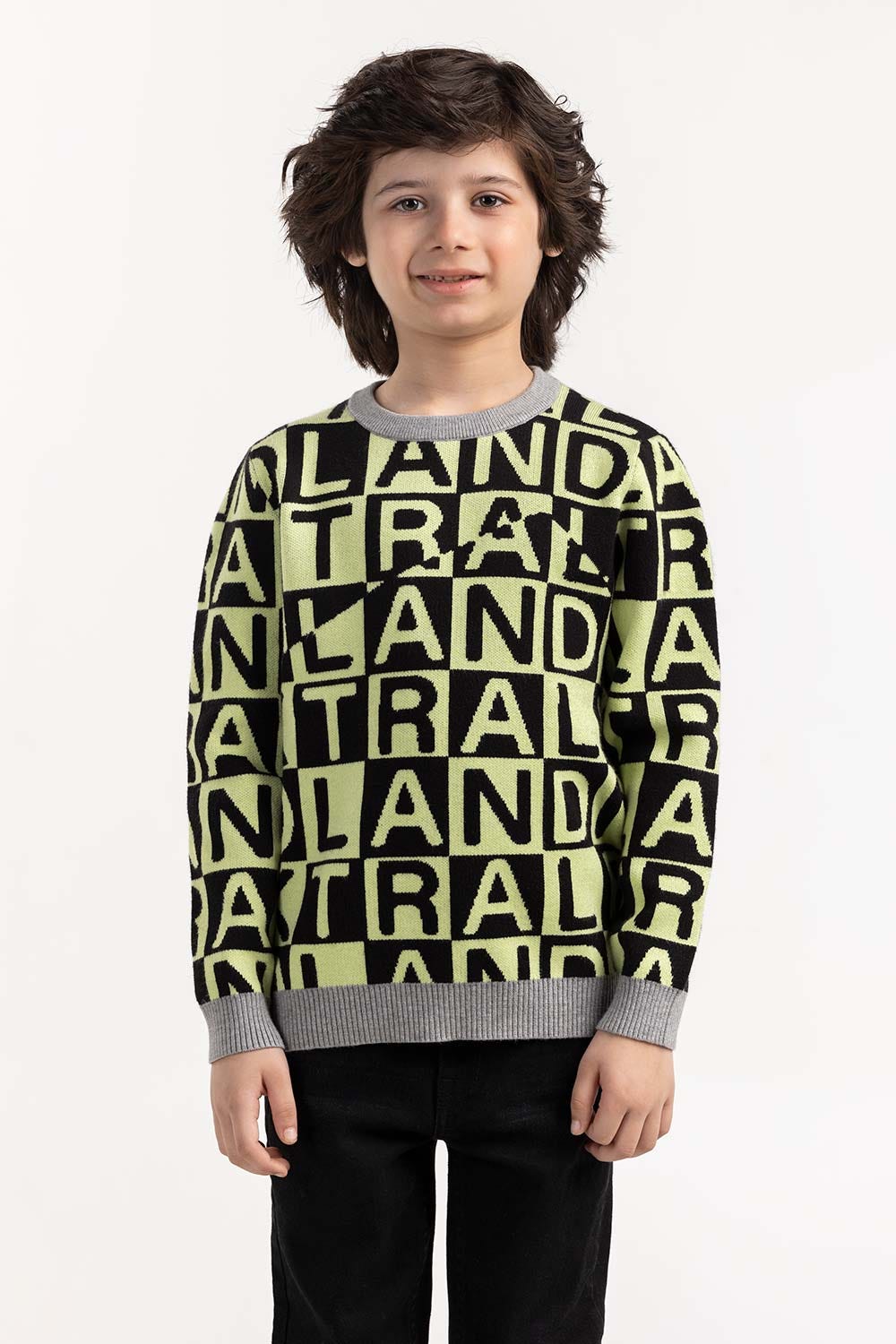 Junior Boy Multi Knit Sweater 224-311-036