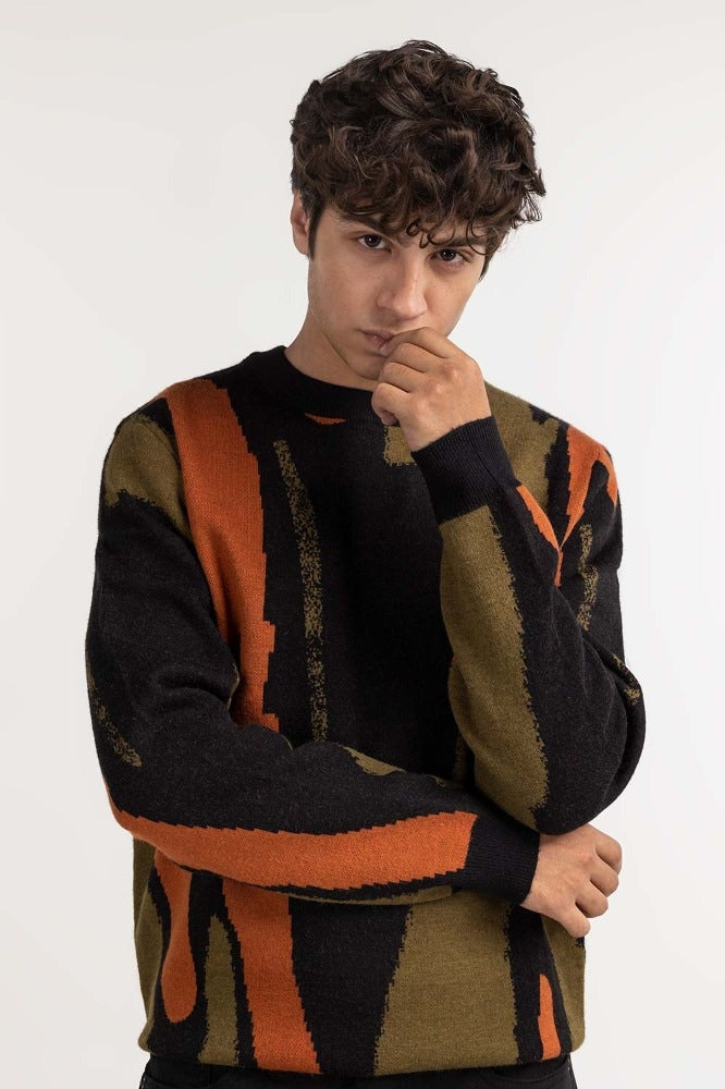 Multi Pattern Fashion Sweater MN-SWT-WS23-038