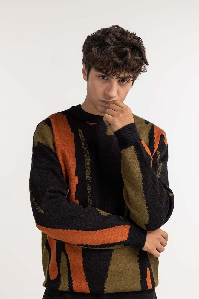 Multi Pattern Fashion Sweater MN-SWT-WS23-038