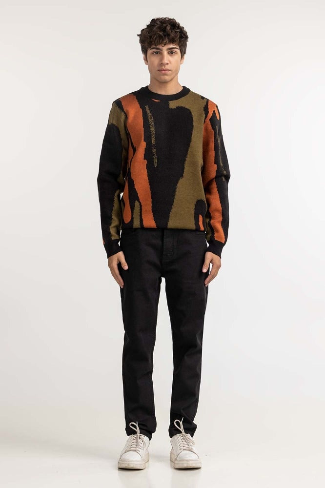 Multi Pattern Fashion Sweater MN-SWT-WS23-038