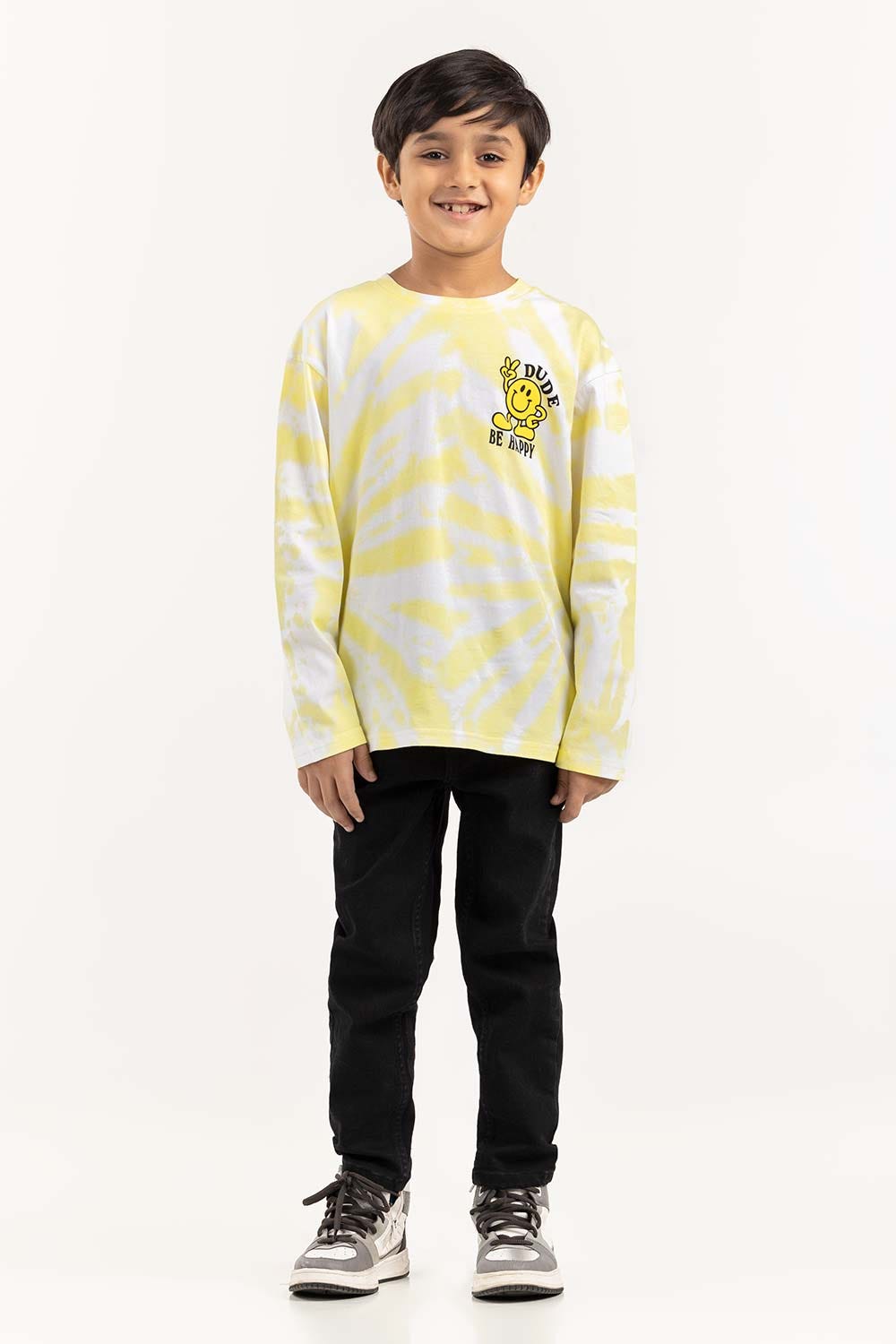 Junior Boy Multi Round Neck Tie Dye T-Shirt 224 -313-036