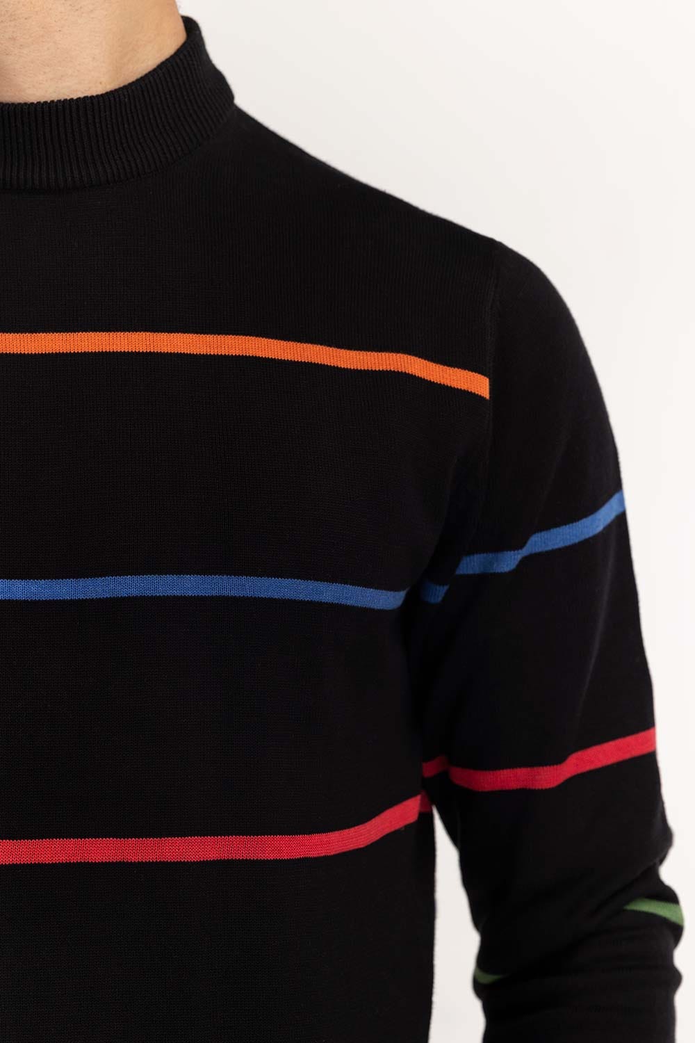 Multi Striped Crew Neck Sweater SWT-FFSMNZ22-137