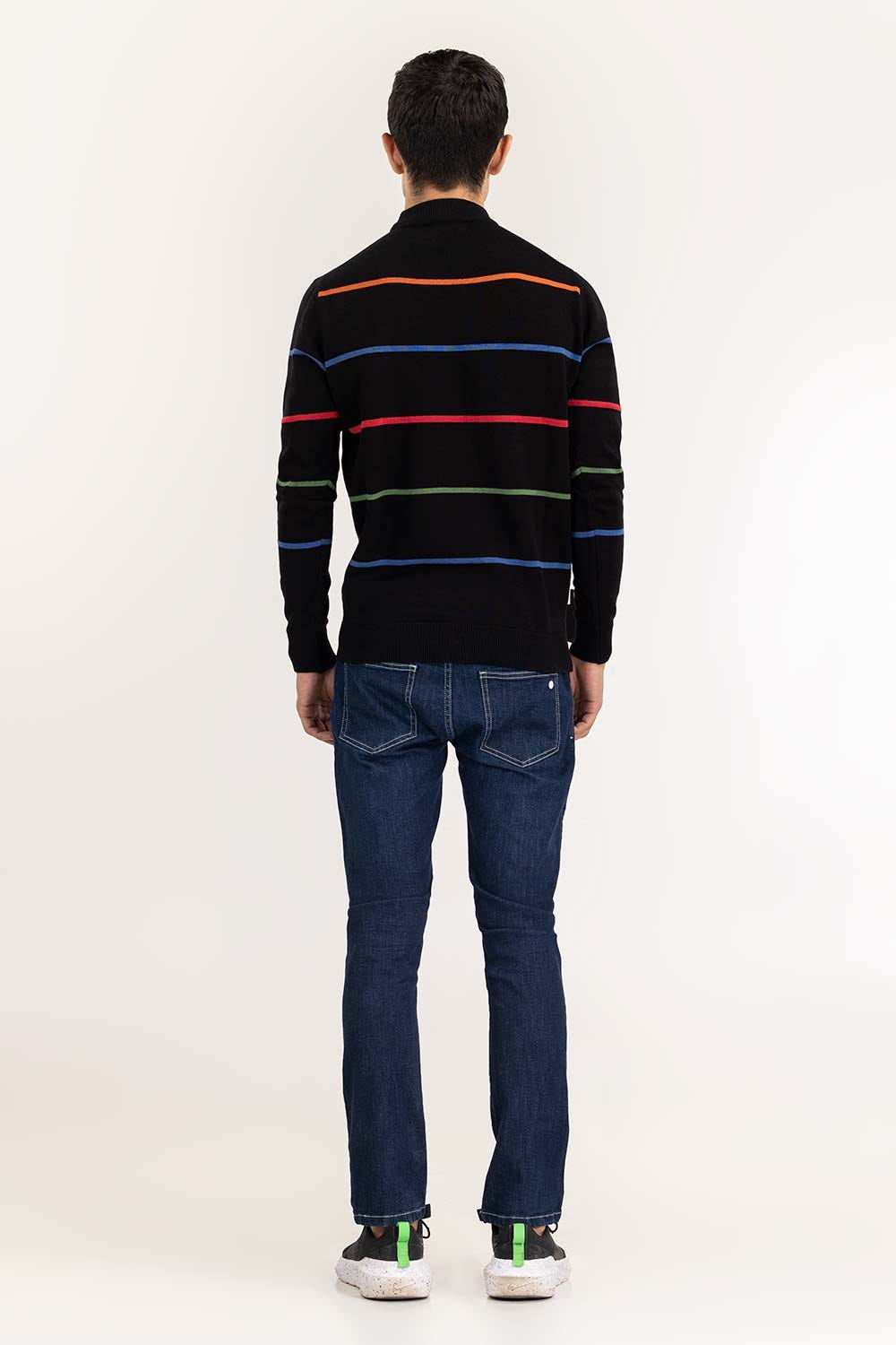Multi Striped Crew Neck Sweater SWT-FFSMNZ22-137