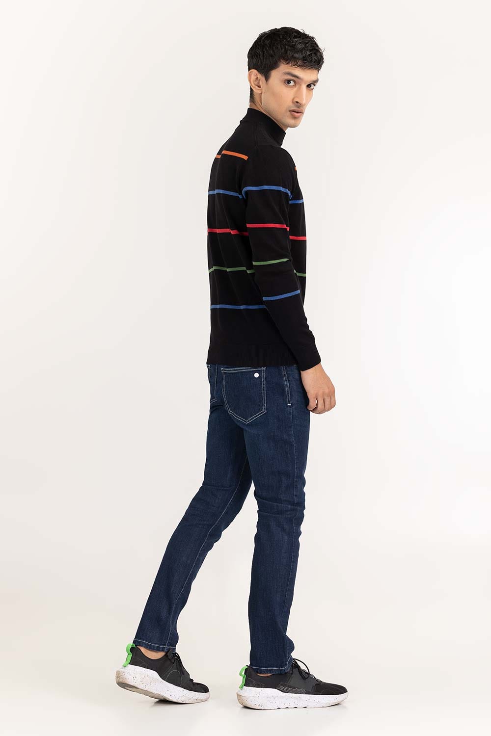 Multi Striped Crew Neck Sweater SWT-FFSMNZ22-137