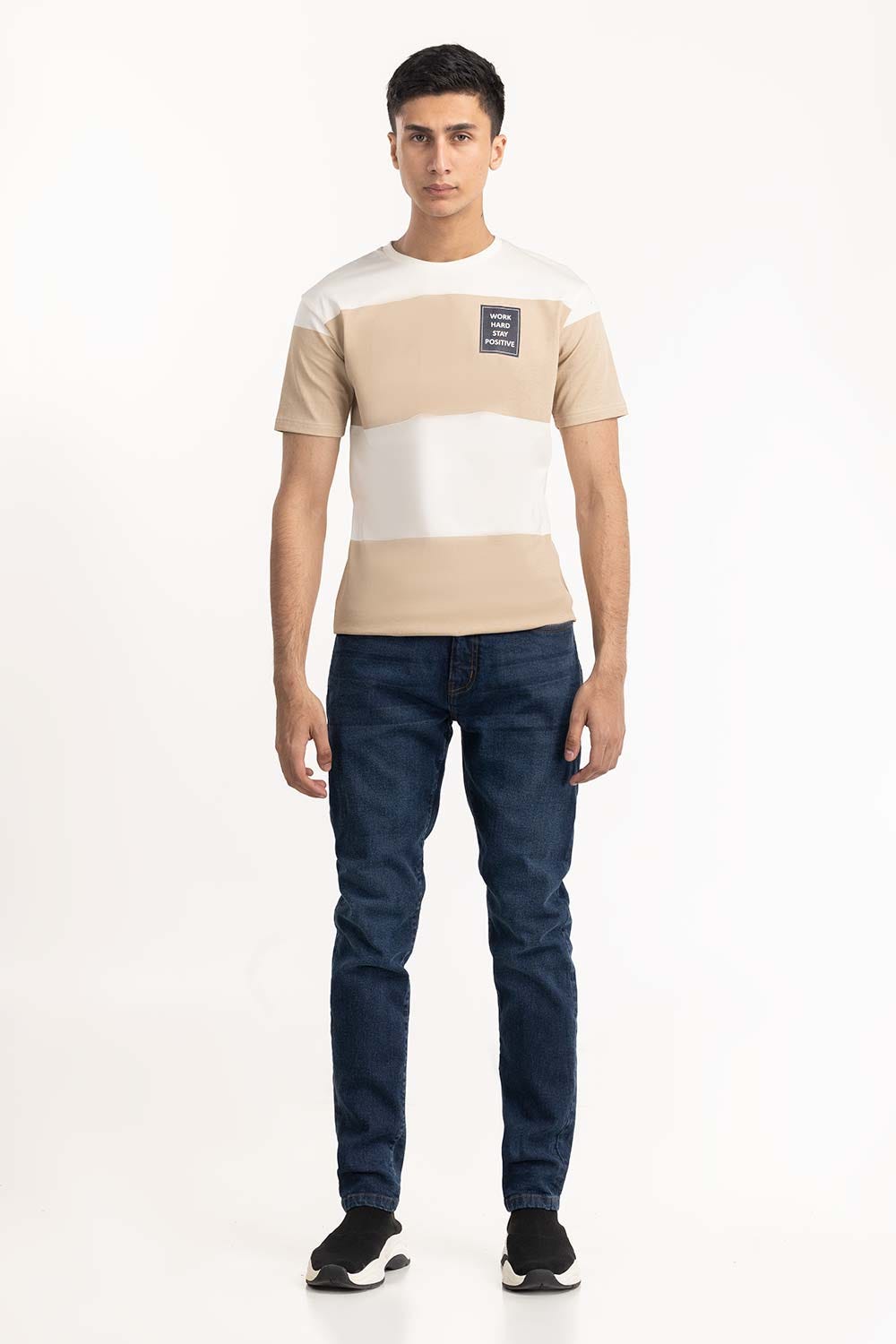 Multi Striped Print T-Shirt 224-113-042