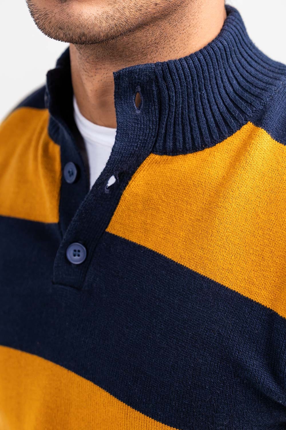 Mustard Navy Fashion Sweater FS-SWT-FD-372-01