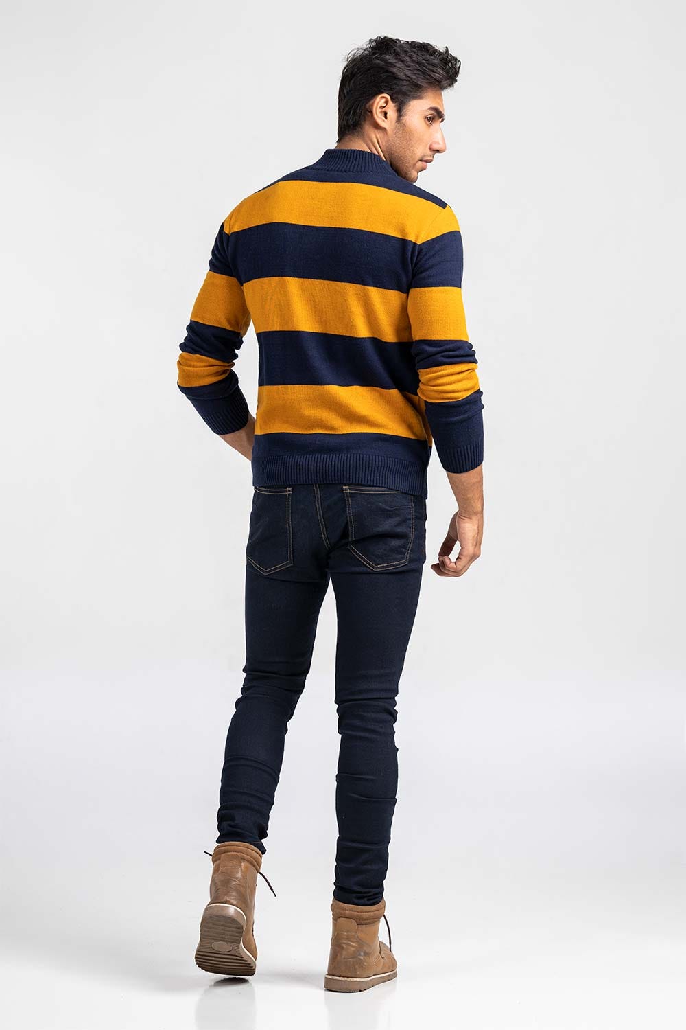 Mustard Navy Fashion Sweater FS-SWT-FD-372-01