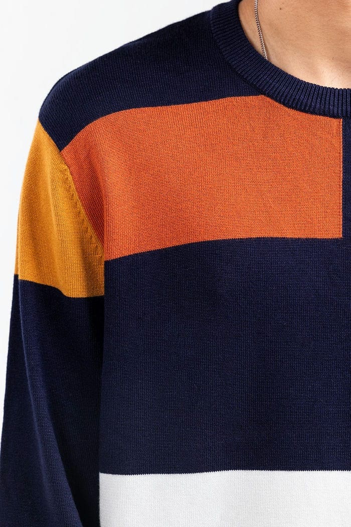 Navy-Mustered Fashion Sweater FS-SWT-VPN-FD-432-01