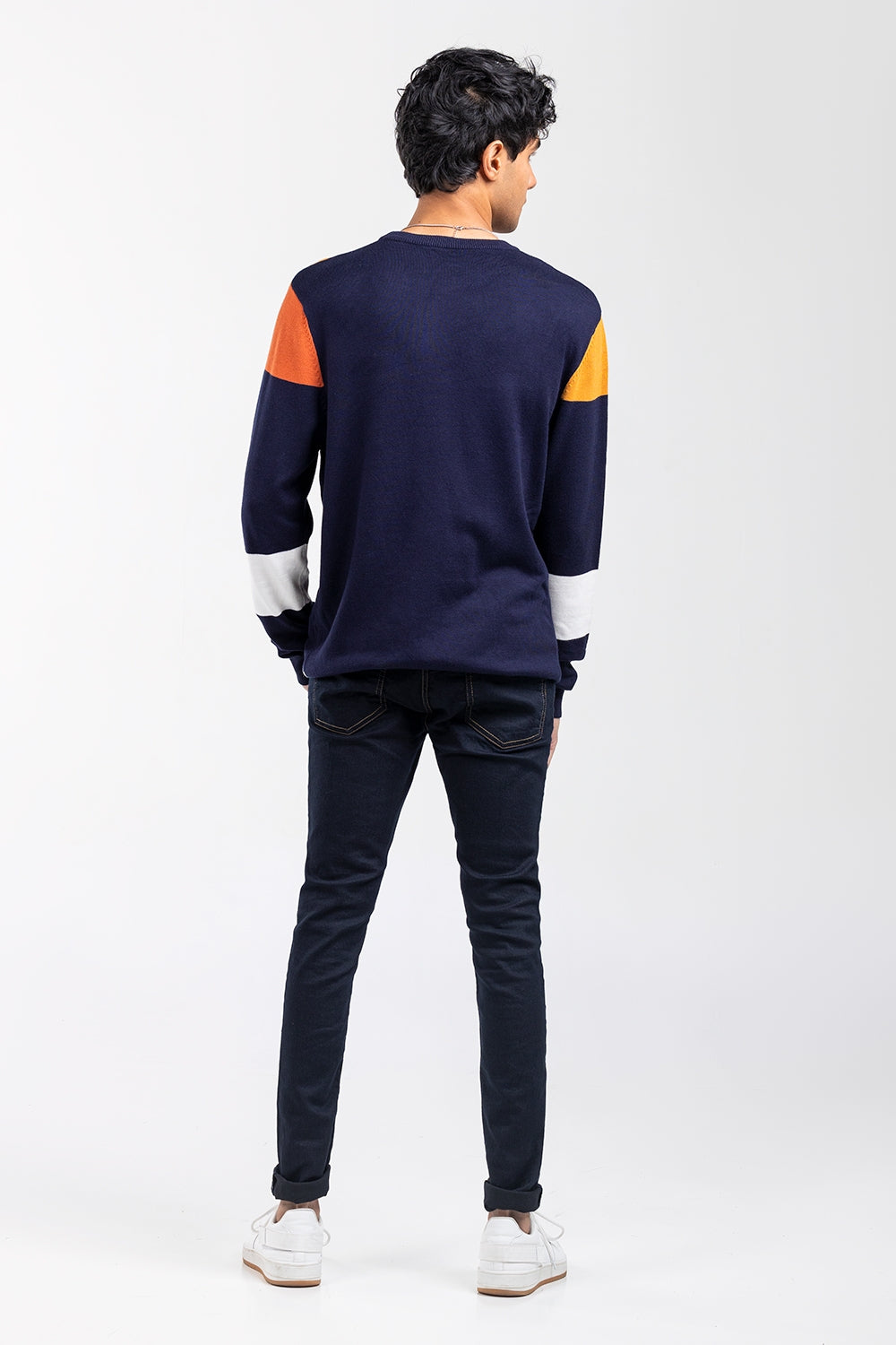 Navy-Mustered Fashion Sweater FS-SWT-VPN-FD-432-01