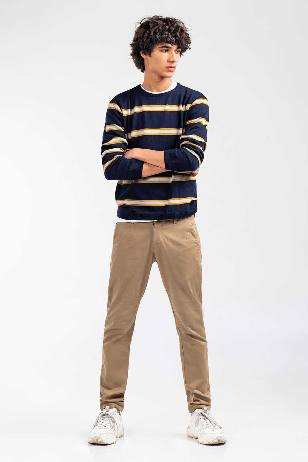 Navy-Rust Fashion Sweater FS-SWT-FD-371-01
