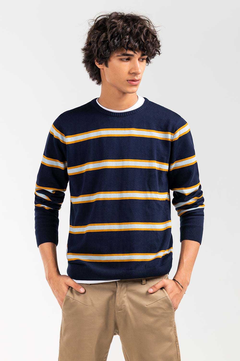 Navy-Rust Fashion Sweater FS-SWT-FD-371-01