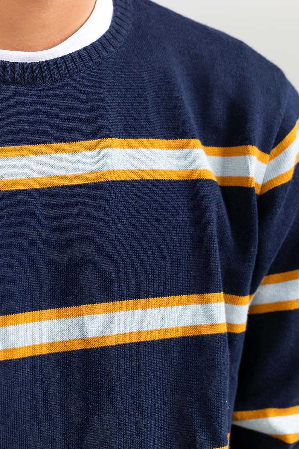 Navy-Rust Fashion Sweater FS-SWT-FD-371-01