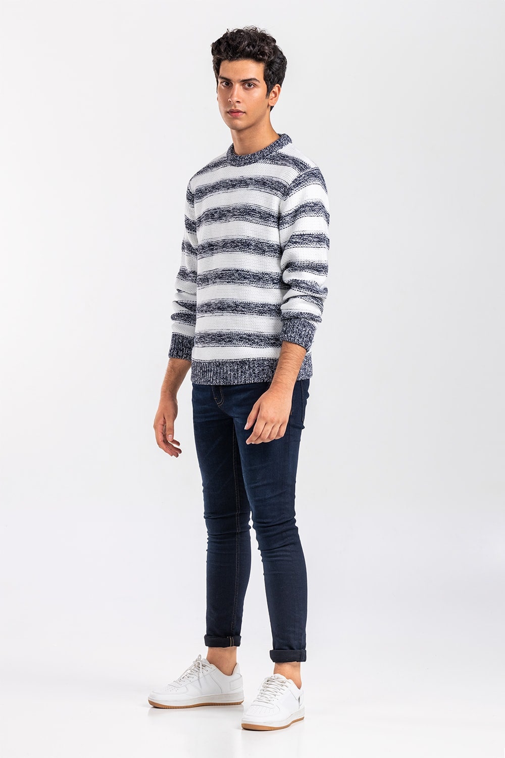 Navy-White Fashion Sweater FS-SWT-ACR-FD-426-01