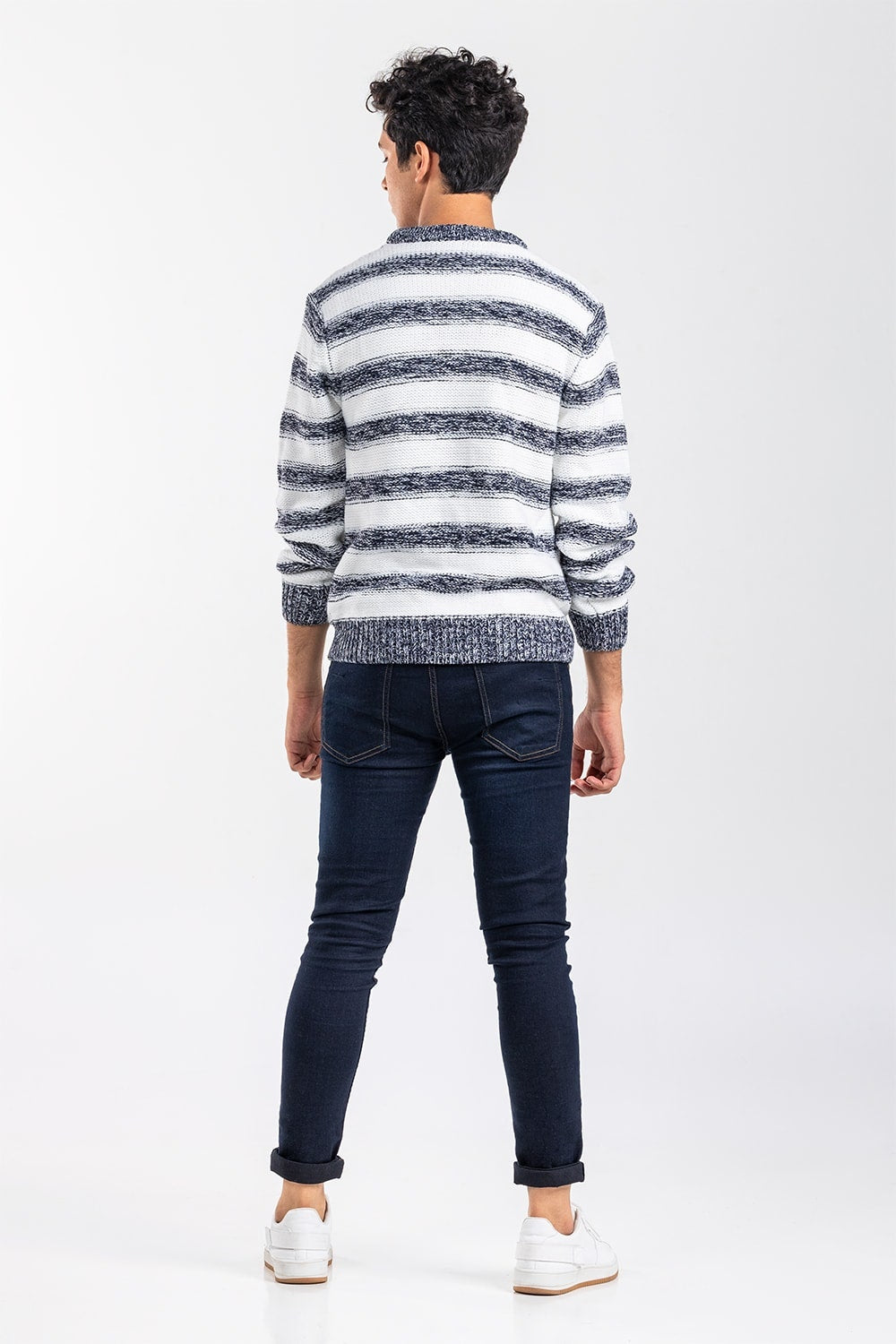 Navy-White Fashion Sweater FS-SWT-ACR-FD-426-01