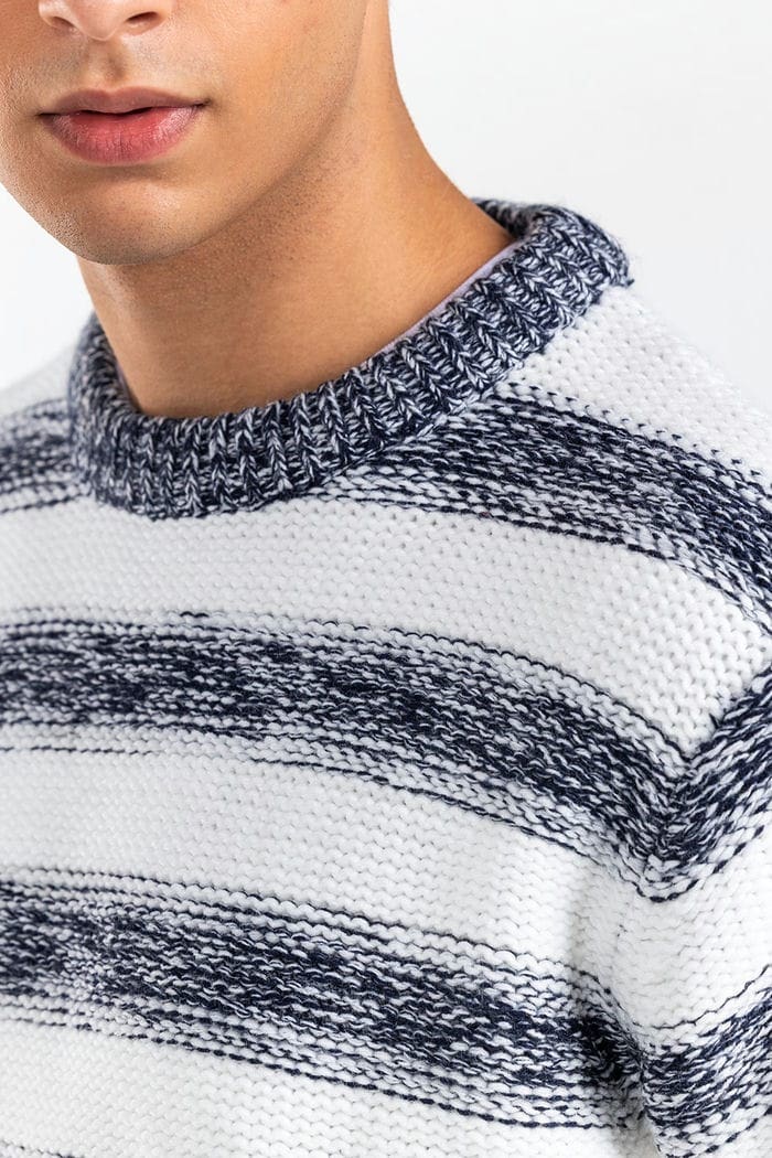 Navy-White Fashion Sweater FS-SWT-ACR-FD-426-01