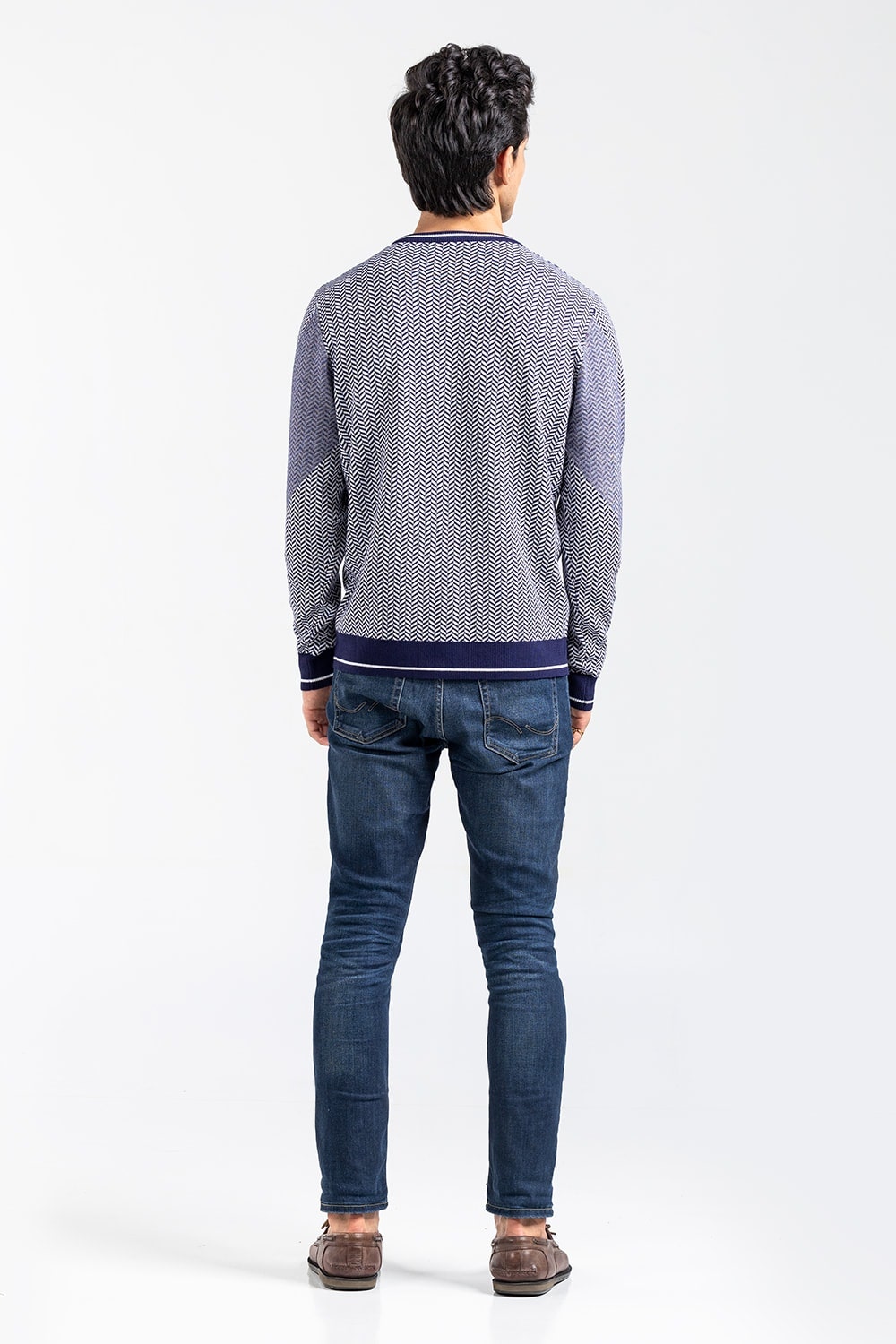 Navy-White Fashion Sweater FS-SWT-VPN-FD-411-01