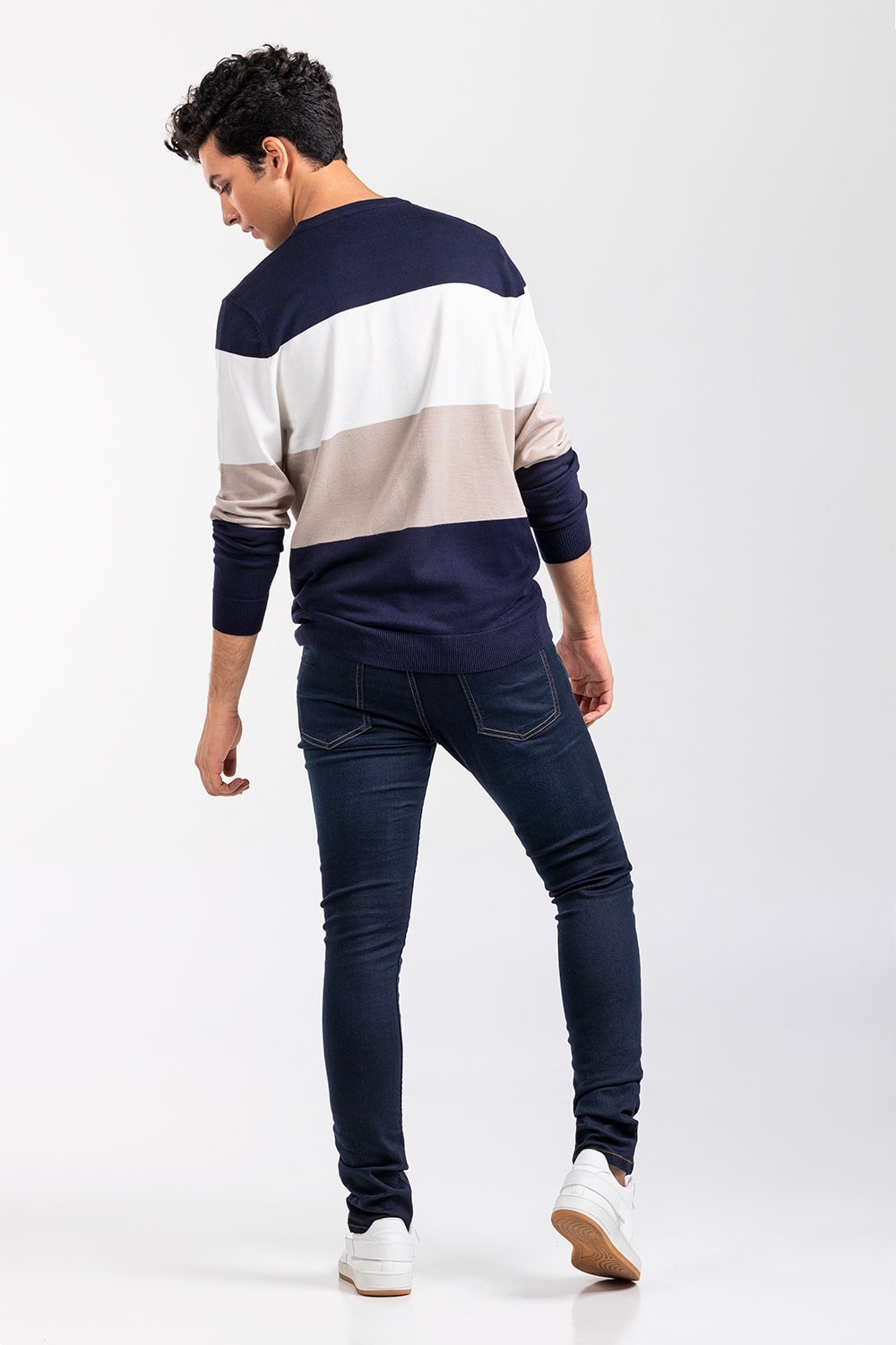 Navy-White Fashion Sweater FS-SWT-VPN-FD-451-01