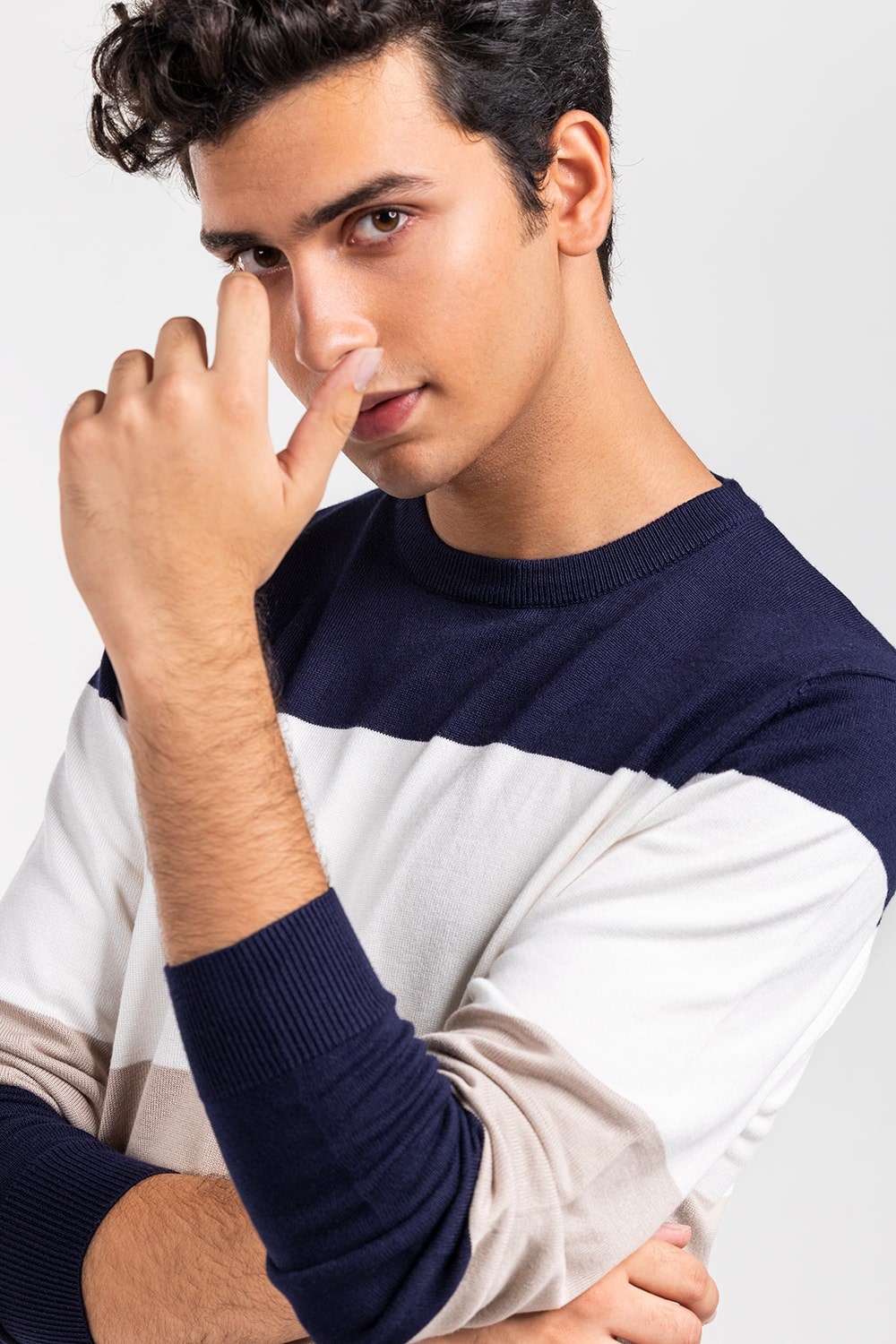 Navy-White Fashion Sweater FS-SWT-VPN-FD-451-01