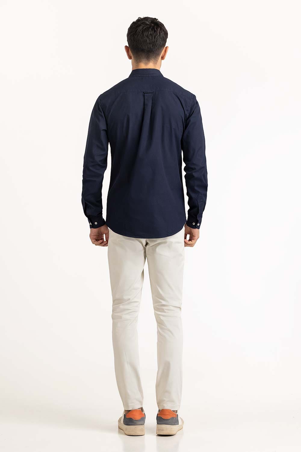 Navy Basic Casual Shirt 224-117-041