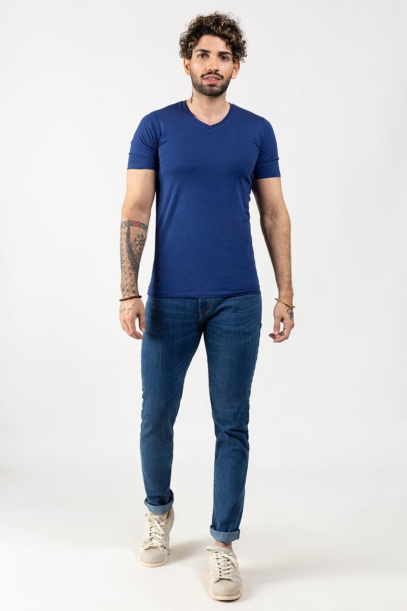 Navy Basic T-shirt JVN-SIG-D032