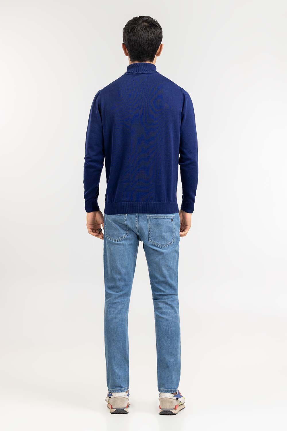 Navy Basic Turtle Neck Sweater SWT-BFSTN-22-002