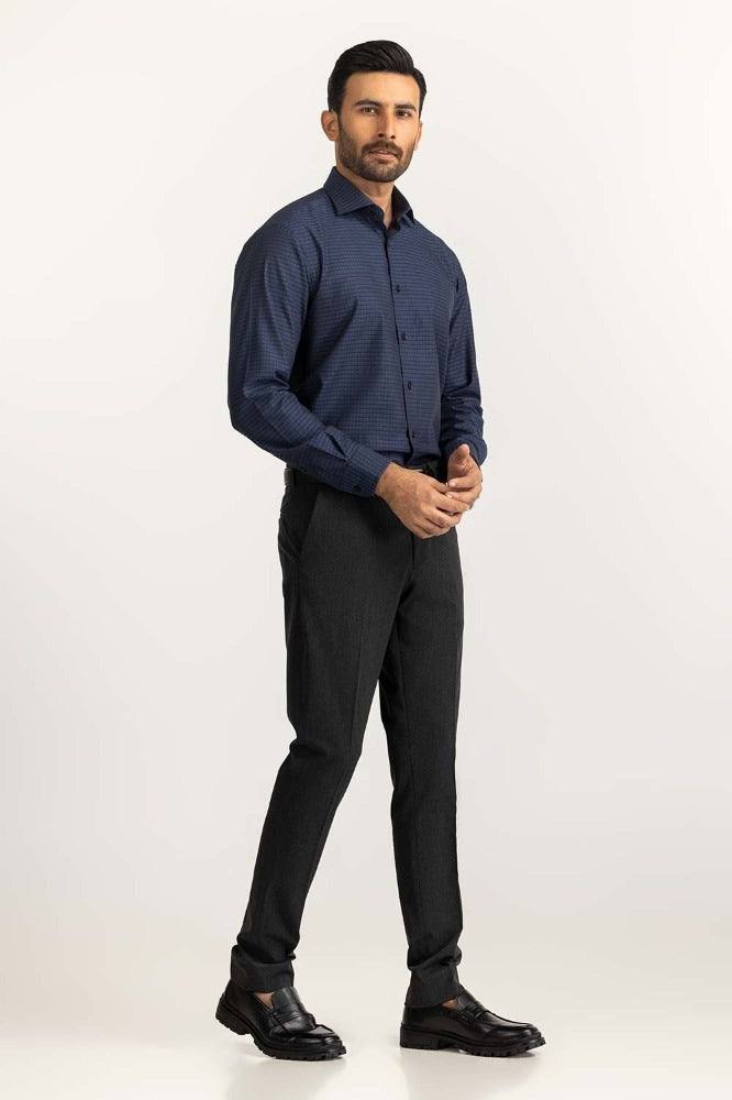 Navy Black Yarn Dyed Formal Shirt MN-FS-YD24-056