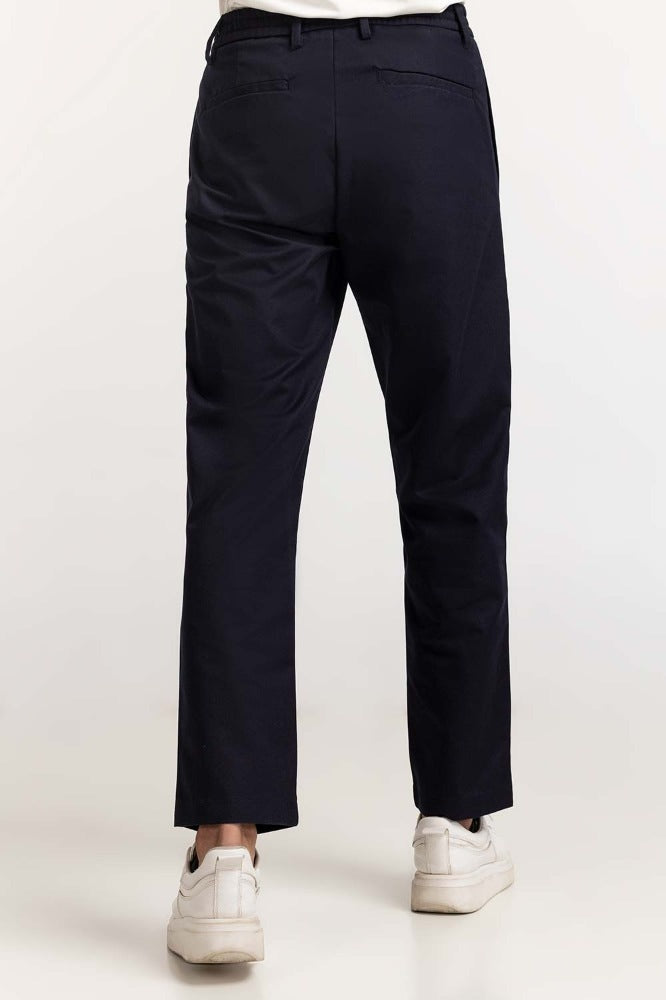 Navy Blue Basic Khaki Pant MNTRCSS24007-A