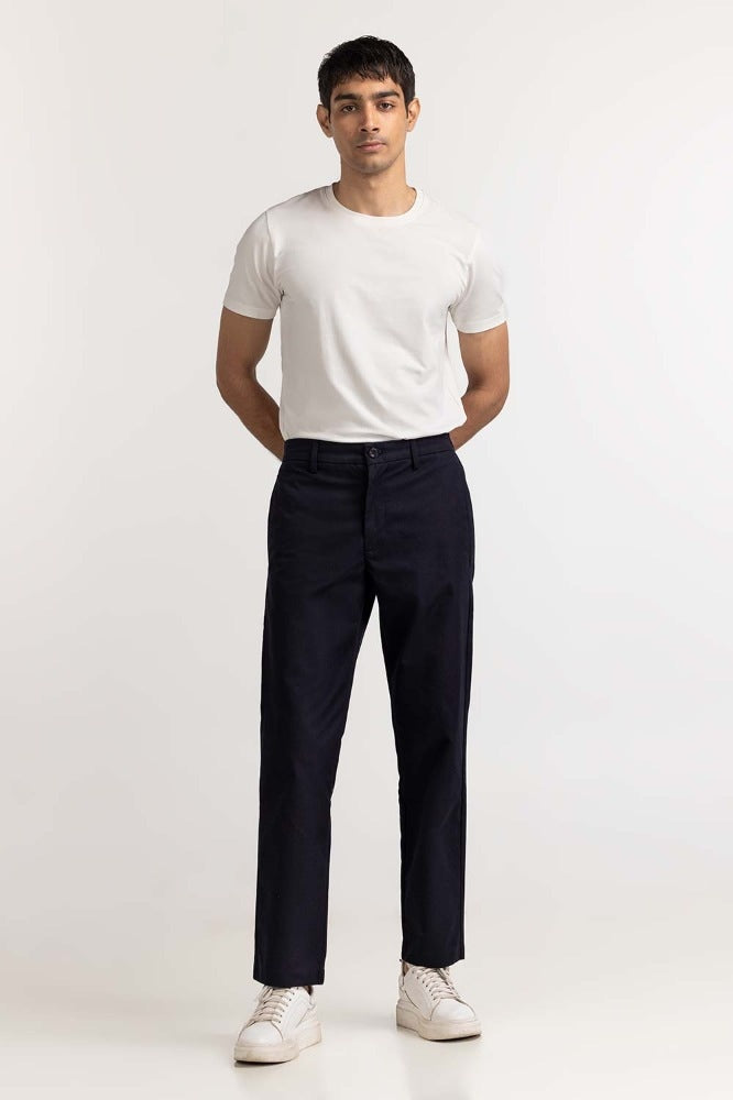 Navy Blue Basic Khaki Pant MNTRCSS24007-A