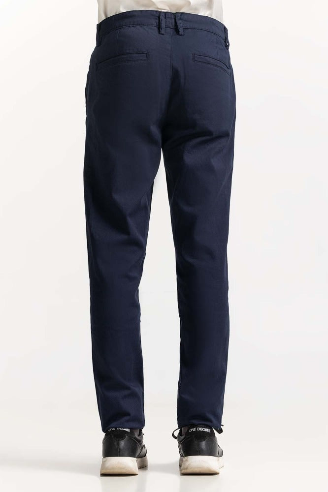 Navy Blue Basic Khaki Pant MNTRCSS24025