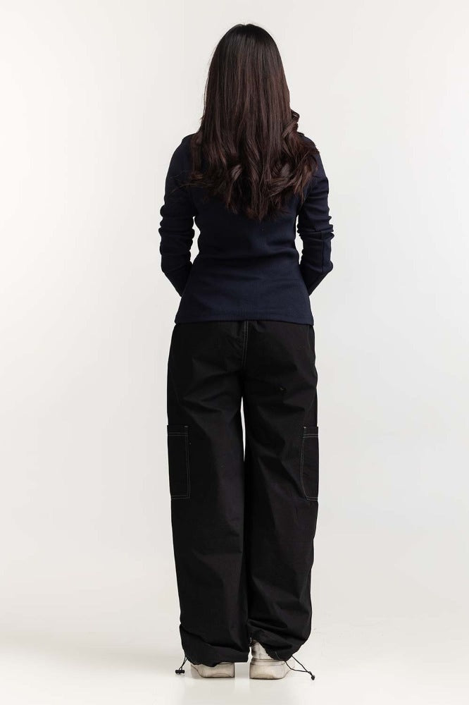 Navy Blue Basic Knitted Top WM-KTP-WS23-220N